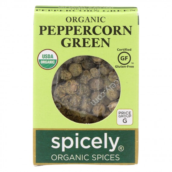 Spicely Organics - Organic Peppercorn - Green - Case Of 6 - 0.2 Oz.