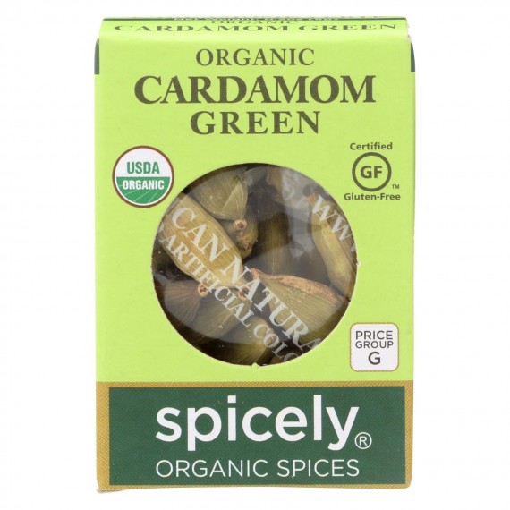 Spicely Organics - Organic Cardamom Pods - Green - Case Of 6 - 0.2 Oz.