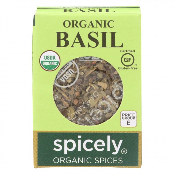 Spicely Organics - Organic Basil - Case Of 6 - 0.1 Oz.