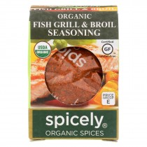 Spicely Organics - Organic Seasoning - Fish Grill And Boil - Case Of 6 - 0.4 Oz.