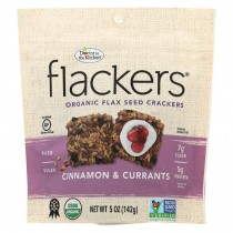Doctor In The Kitchen - Organic Flax Seed Crackers - Cinnamon And Currants - Case Of 6 - 5 Oz.
