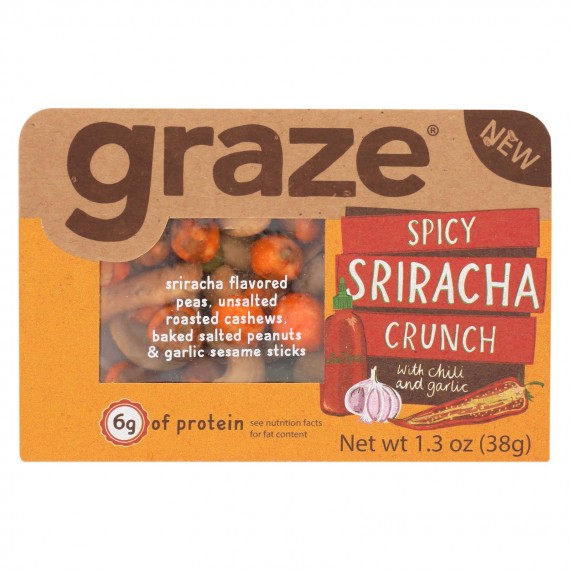 Graze - Snack Mix - Spicy Sriracha Crunch - Case Of 6 - 1.3 Oz.