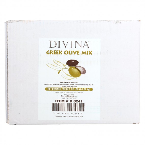 Divina - Bulk Olives - Mixed Greek - Case Of 2 - 5 Lb.