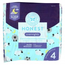 The Honest Company - Overnight Diapers Size 4 - Sleepy Sheep - 24 Count