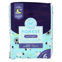 The Honest Company - Overnight Diapers Size 6 - Sleepy Sheep - 17 Count