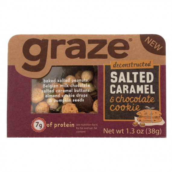 Graze - Snack Mix - Salted Caramel And Chocolate Cookie - Case Of 6 - 1.3 Oz.
