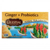 Celestial Seasonings - Tea - Ginger And Probiotics - Case Of 6 - 20 Bags