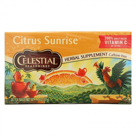 Celestial Seasonings - Tea - Citrus Sunrise - Case Of 6 - 20 Bags