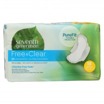 Seventh Generation - Free And Clear Pads - Regular - Case Of 6 - 18 Count
