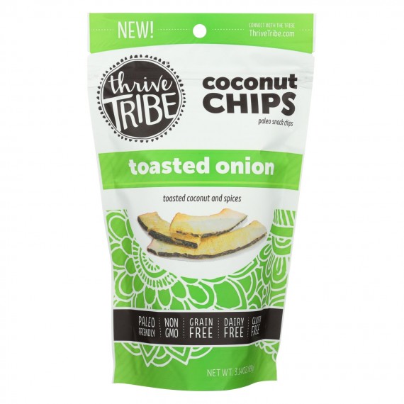 Thrive Tribe - Coconut Chips - Toasted Onion - Case Of 6 - 3.14 Oz.