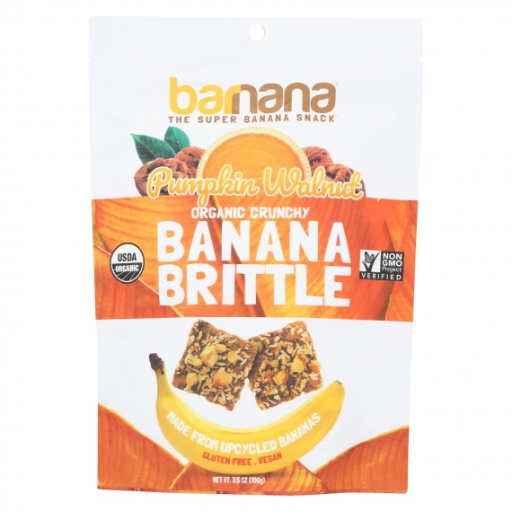 Barnana - Organic Banana Brittle - Pumpkin Walnut - Case Of 10 - 3.5 Oz.