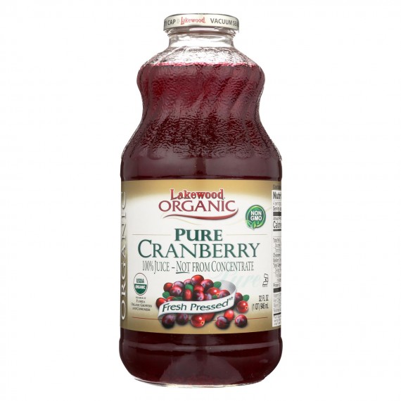 Lakewood - Organic Juice - Pure Cranberry - Case Of 6 - 32 Fl Oz.