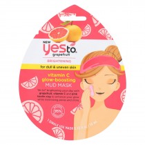 Yes To - Grapefruit - Vitamin C Glow-boosting Mud Mask - Brightening - Case Of 6 - 0.33 Fl Oz.