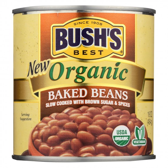 Bush's Best - Baked Beans - Organic - Case Of 12 - 16 Oz.