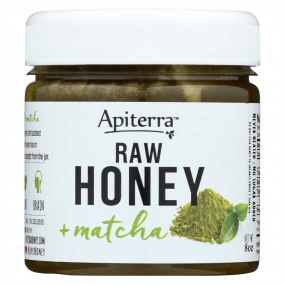 Apiterra - Raw Honey - Matcha - Case Of 6 - 8 Oz.