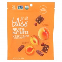 Fruit Bliss - Organic Fruit And Nut Bites - Apricot - Case Of 6 - 4 Oz.