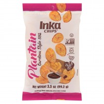 Inka Crops - Plantain Chips - Carolina Bbq - Case Of 12 - 3.5 Oz