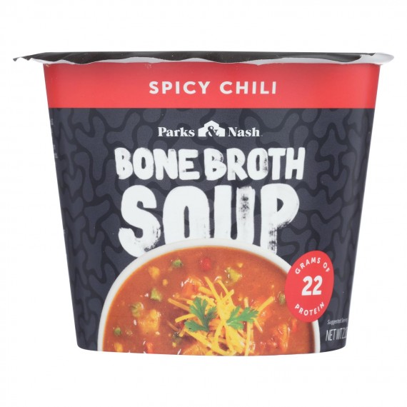 Bone Broth Soup - Soup Cup - Spicy Chili - Case Of 6 - 2.18 Oz.