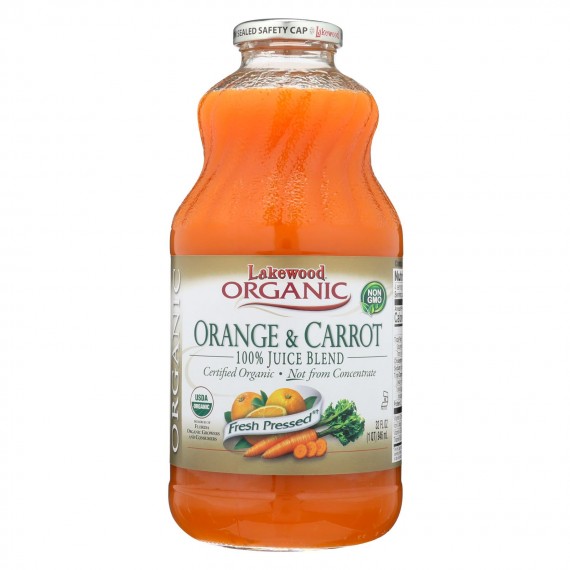 Lakewood Organic Juice Orange Carrot Blend Case Of 6 32 Fl Oz. The Alternative Grocer