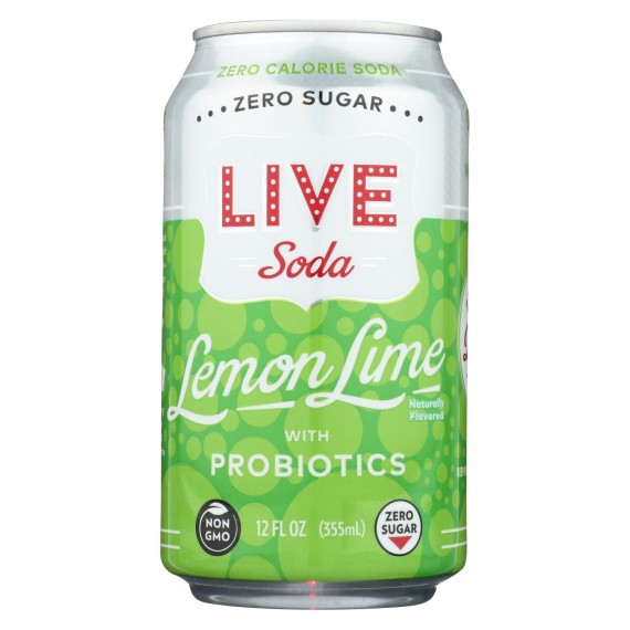 Live Soda - Soda Lemon Lime Probiotic - Case Of 4-6/12 Fl Oz.