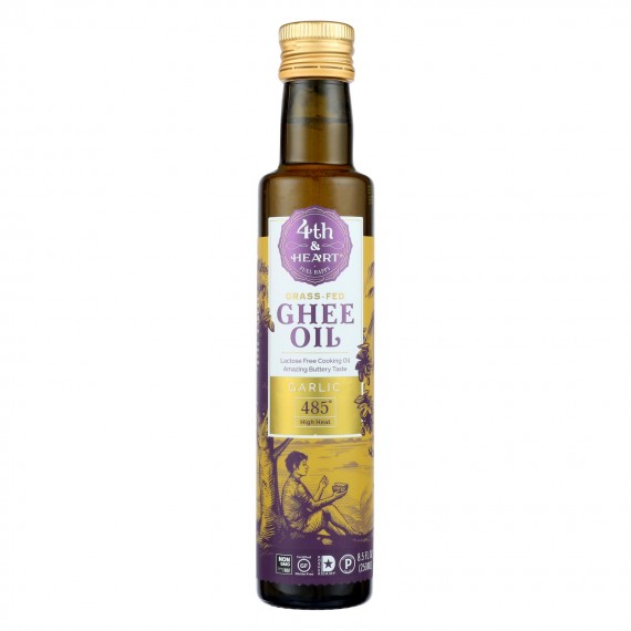 4th & Heart - Ghee Oil - Garlic Pourable - Case Of 6 - 8.5 Oz.