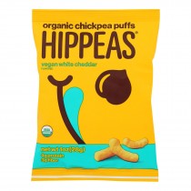 Hippeas - Organic Chickpea Puffs - Vegan White Cheddar - Case Of 72 - 1 Oz