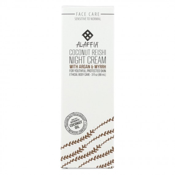 Alaffia - Night Cream - Coconut Reishi - 3 Fl Oz.