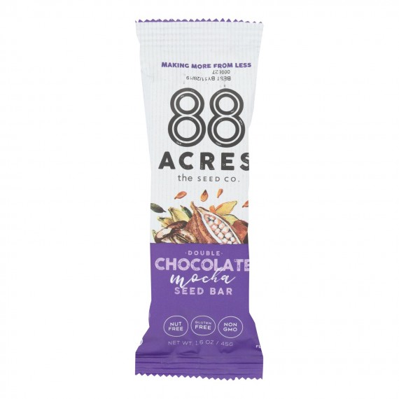 88 Acres - Seed Bars - Double Chocolate Mocha - Case Of 9 - 1.6 Oz.