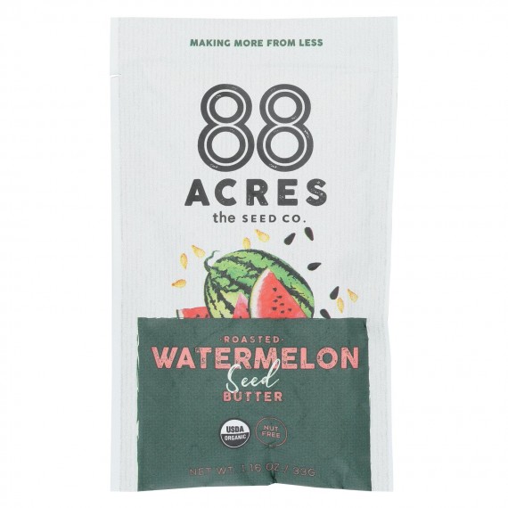 88 Acres - Seed Butter - Organic Watermelon - Case Of 10 - 1.16 Oz.