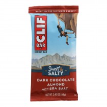 Clif Bar - Dark Chocolate Almond Sea Salt Bar - Case Of 12 - 2.4 Oz.
