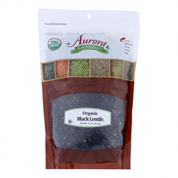 Aurora Natural Products - Organic Lentils - Black - Case Of 10 - 22 Oz.