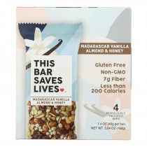 This Bar Saves Lives - Bar Madagascar Vanilla Almond And Honey 4 Pack - Case Of 8 - 5.64 Oz.