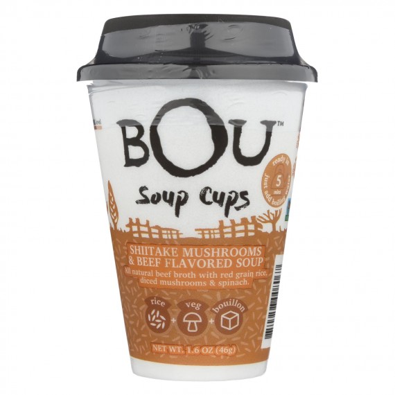 Bou - Soup Cup - Shiitake Mushroom And Beef - Case Of 6 - 1.6 Oz.