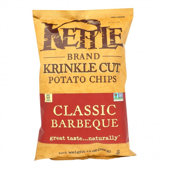 Kettle Brand Barbeque Krinkle Cut Potato Chips - Case Of 9 - 13 Oz