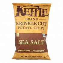 Kettle Brand Sea Salt Krinkle Cut Potato Chips - Case Of 9 - 13 Oz