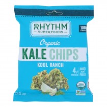 Rhythm Superfoods - Organic Kale Chips - Kool Ranch - Case Of 8 - 0.75 Oz.