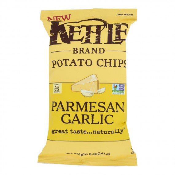 Kettle Brand - Chips Parmesan Garlic - Case Of 15 - 5 Oz