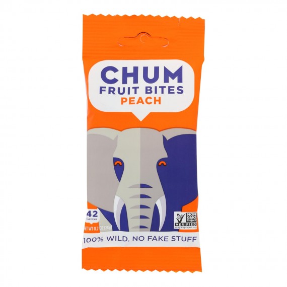 Chum Bites - Fruit Bites Peach - Case Of 12-0.7 Oz