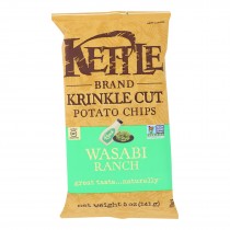 Kettle Brand - Krinkle Cut Potato Chips - Wasabi Ranch - Case Of 15 - 5 Oz.