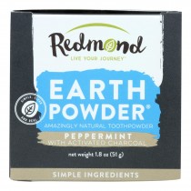 Redmond Earthpowder Toothpowder Peppermint With Charcoal - 1 Each - 1.8 Oz