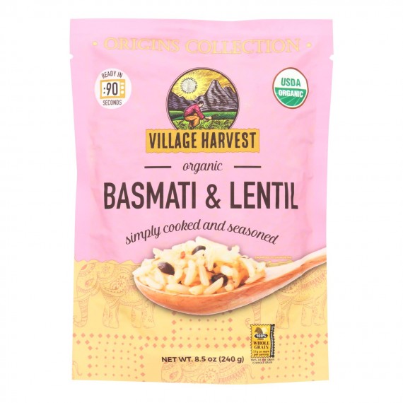 Village Harvest - Rice Basm&lentl Pouch - Case Of 6 - 8.5 Oz
