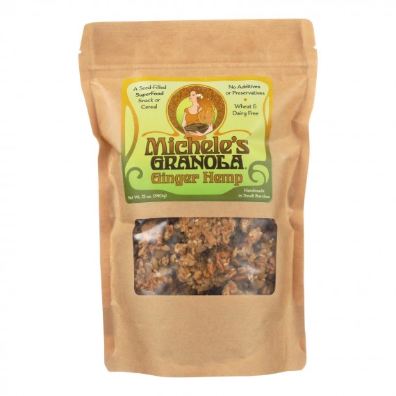 Michele's Granola - Granola Ginger Hemp - Case Of 6-12 Oz