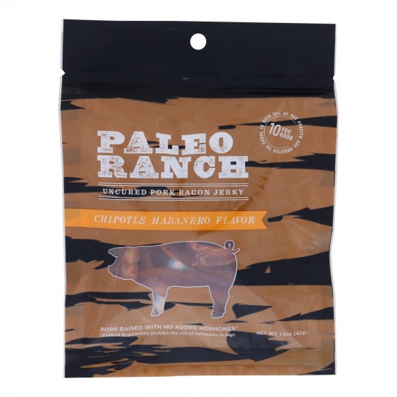 Paleo Ranch - Jerky Bacon Chiptl Hbnero - Case Of 8 - 1.5 Oz