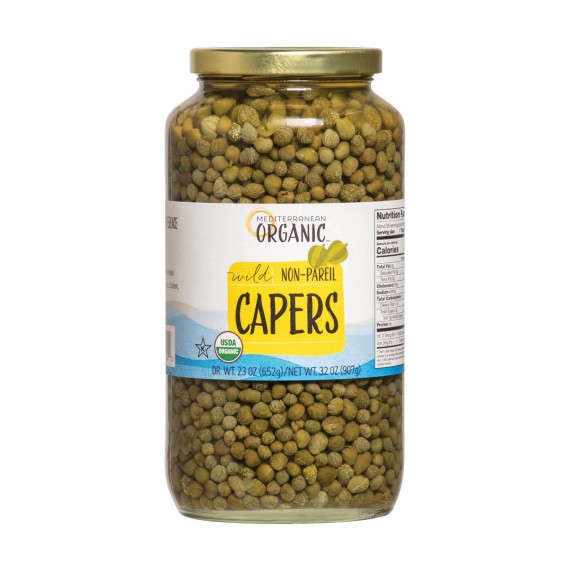 Mediterranean Organic - Capers Wld Non Pareil - Case Of 6 - 32 Oz