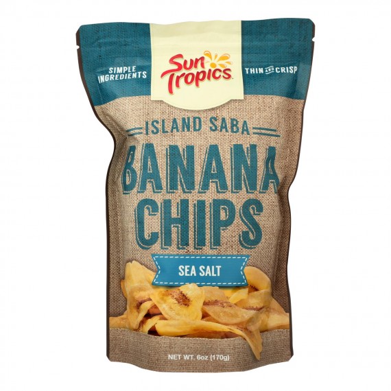 Sun Tropics Island Saba Sea Salt Banana Chips - Case Of 12 - 6 Oz
