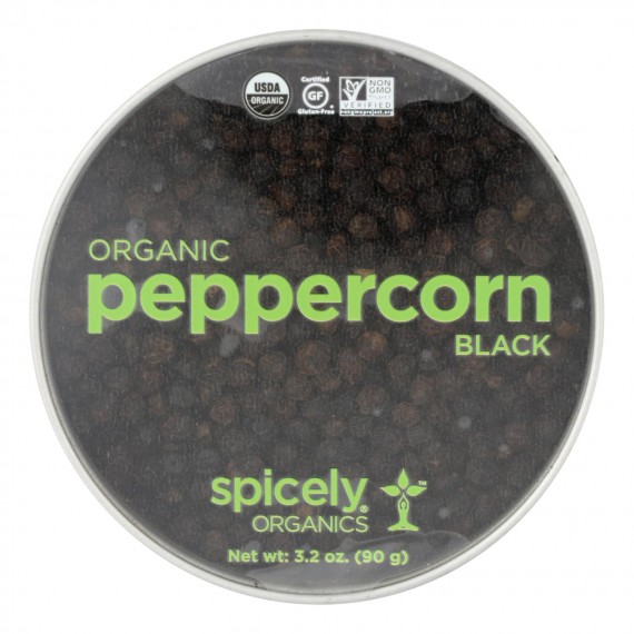 Spicely Organics - Organic Peppercorn - Black - Case Of 2 - 3.2 Oz.