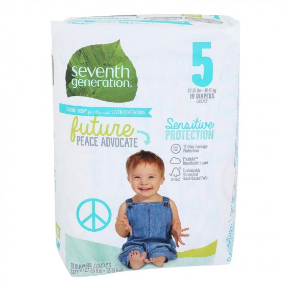 Seventh Generation - Baby Diaper Stage 5 27-35lb - Case Of 4-19 Ct