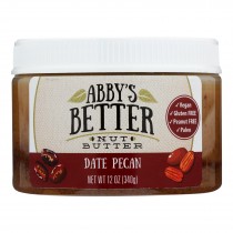 Abby's Better Nut Butter - Date Pecan Nut Butter - Case Of 6 - 12 Oz.