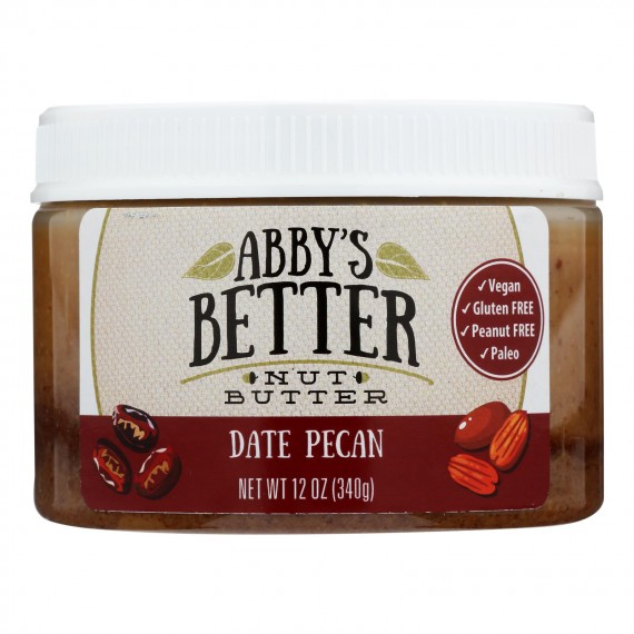 Abby's Better Nut Butter - Date Pecan Nut Butter - Case Of 6 - 12 Oz.