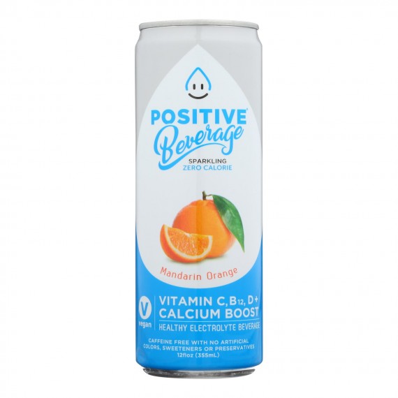 Positive H20 - Sparkling Bev Mandarin Orange - Case Of 12 - 12 Fz